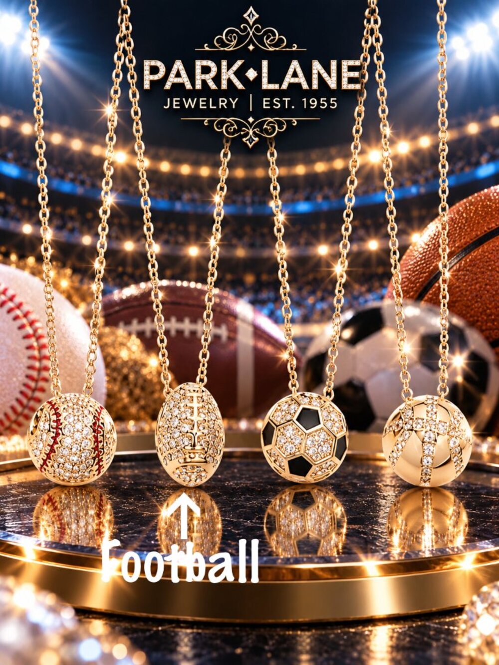 Park Lane Sports Football Necklace